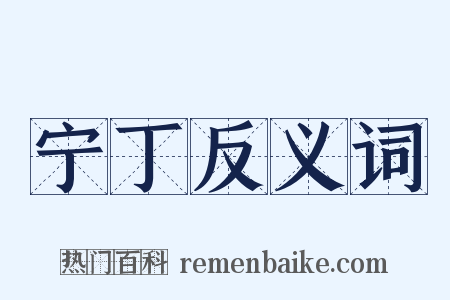 宁丁反义词是什么意思的图片